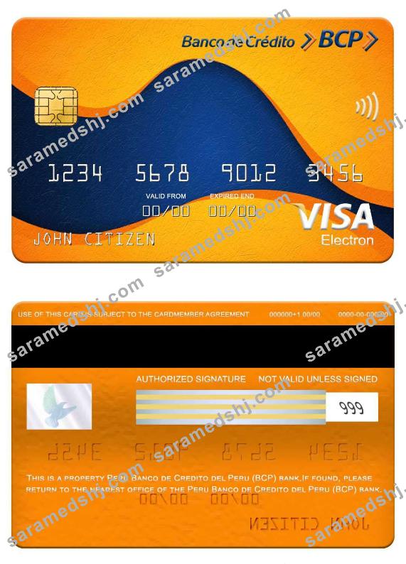 Peru Banco de Credito del Peru (BCP) bank visa electron card